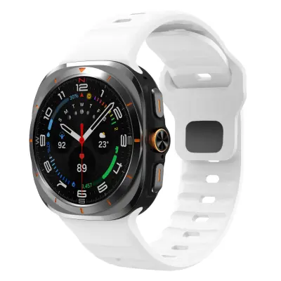 Silikonski pašček za uro Samsung Galaxy Watch Ultra 47 mm White