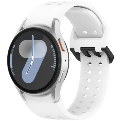Silikonski pas za uro z dvojnim gumbom za Samsung Galaxy Watch White