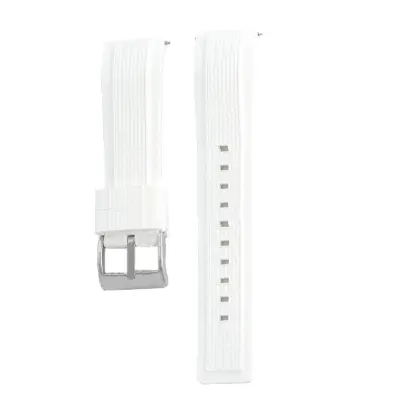 Pleten silikonski pašček za uro za Huawei GT5/GT4/Watch4 White + Silver 22 mm