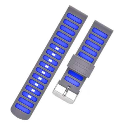 Dvobarvni silikonski pašček za uro Huawei GT2/GT3/GT4 Grey+Blue