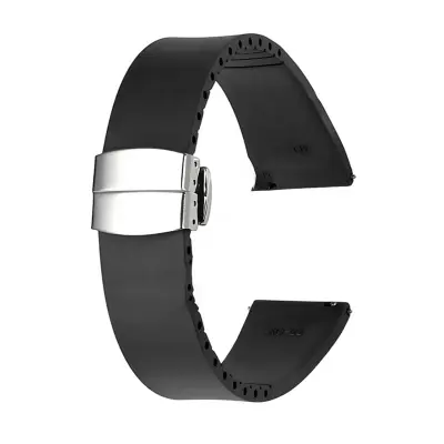 Pašček za uro - zračen in vodoodporen Black 19 mm