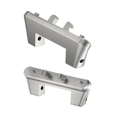 Konektor za pašček s tremi perlami (2 paketa) Silver