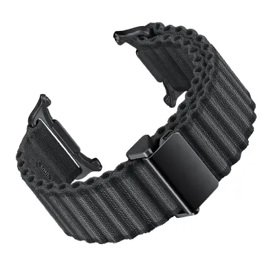 Vojaško zelen najlonski pašček za uro Samsung Galaxy Watch Black