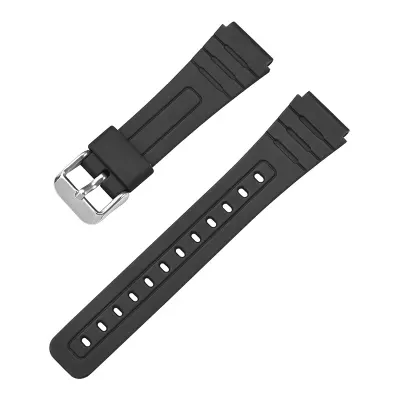 Pašček za uro, širina ušes 18 mm - črn