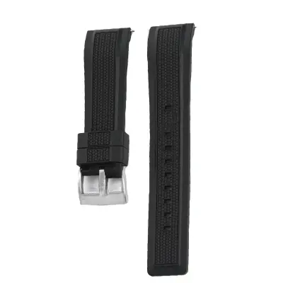 Pleten silikonski pašček za uro za Huawei GT5/GT4/Watch4 Black + Silver 20 mm