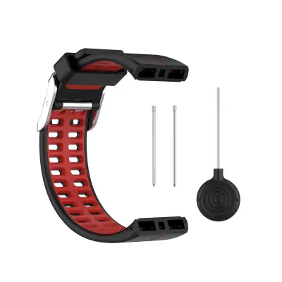 Silikonski pašček za pametno uro Polar V800 GPS Black+Red