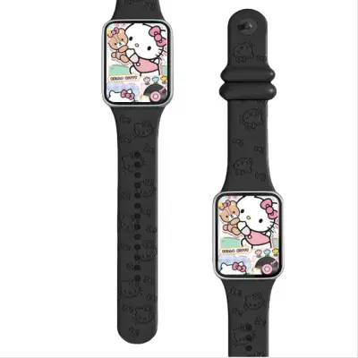 Graviran pas za uro za Xiaomi Band 8/9 Pro Black + Black