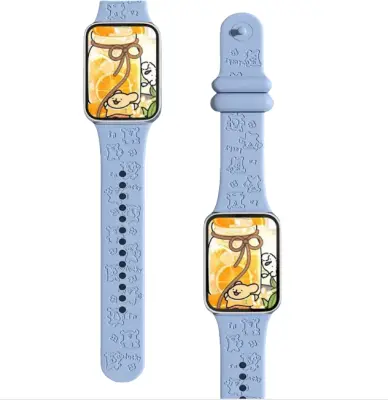 Graviran pas za uro za Xiaomi Band 8/9 Pro Blue