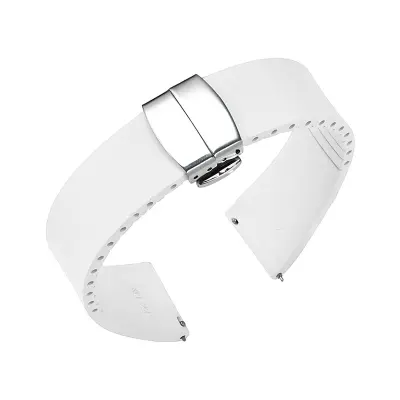 Pašček za uro - zračen in vodoodporen White 22 mm