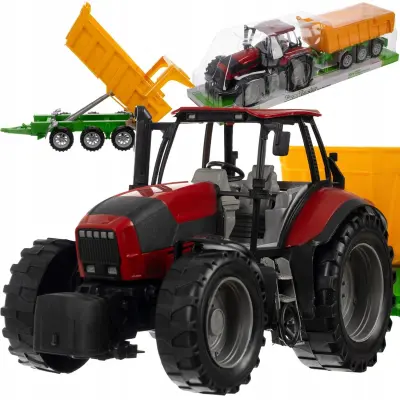 Velik traktor s prikolico