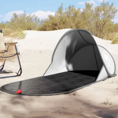 The Living Store Šotor za plažo siv pop-up vodoodporen - Šotor Za Plažo