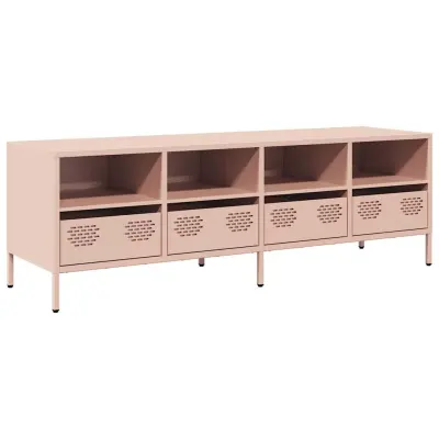 vidaXL TV omarica roza 135x39x43,5 cm hladno valjano jeklo