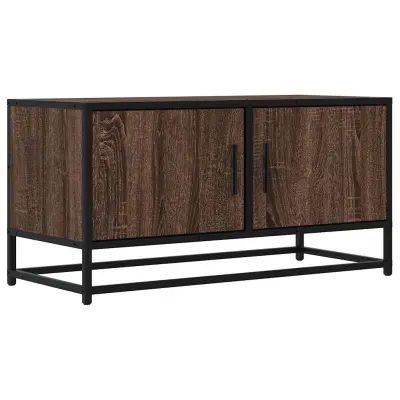 vidaXL TV omarica rjavi hrast 80x34,5x40 cm inženirski les