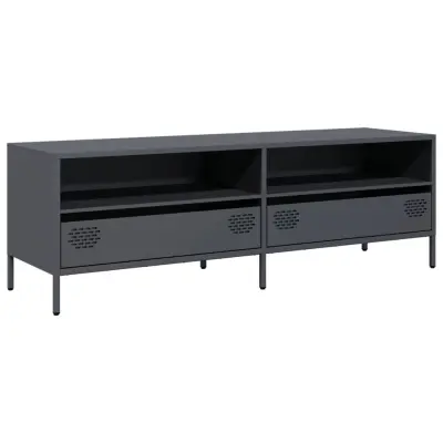 vidaXL TV omarica antracitna 135x39x43,5 cm hladno valjano jeklo