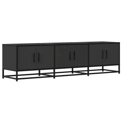 vidaXL TV omarica črna 150x35x41 cm inženirski les in kovina