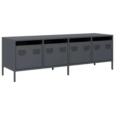 vidaXL TV omarica antracitna 135x39x43,5 cm hladno valjano jeklo