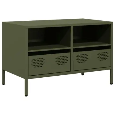 vidaXL TV omarica olivno zelena 68x39x43,5 cm hladno valjano jeklo