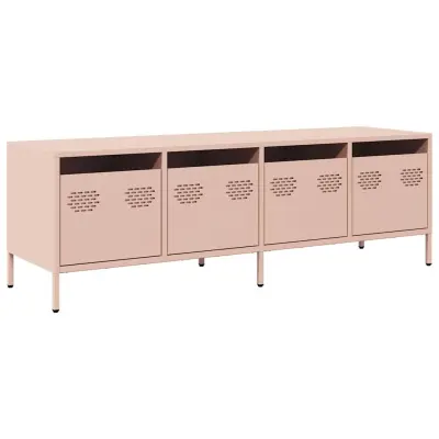 vidaXL TV omarica roza 135x39x43,5 cm hladno valjano jeklo