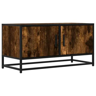 vidaXL TV omarica sonoma hrast 80x34,5x40 cm inženirski les in kovina