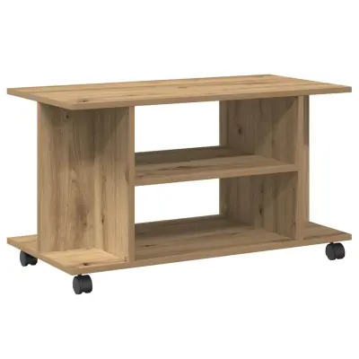 vidaXL TV omarica s kolesci artisan hrast 80x40x45 cm inženirski les