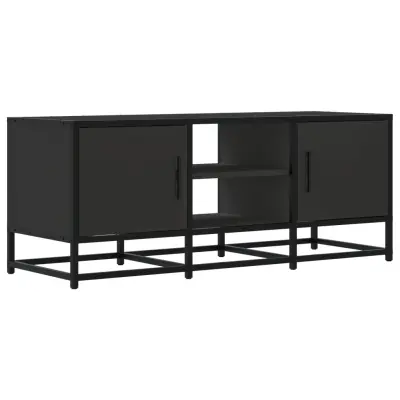 vidaXL TV omarica črna 100x35x41 cm inženirski les in kovina