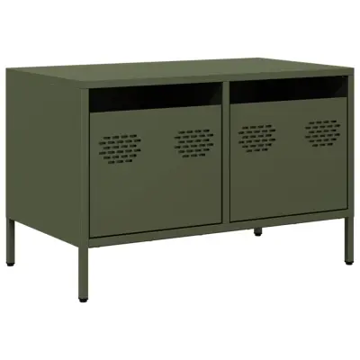 vidaXL TV omarica olivno zelena 68x39x43,5 cm hladno valjano jeklo