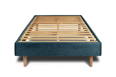 Vzmetni boksi z letvami 90x190 cm -  Blago Oblazinjena kodrasti učinek - Sestavljanje