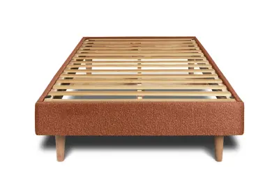 Vzmetni boksi z letvami 90x190 cm -  Blago Oblazinjena kodrasti učinek - Sestavljanje