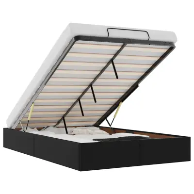 vidaXL Otomanski posteljni okvir brez vzmetnice črn 120x190 cm