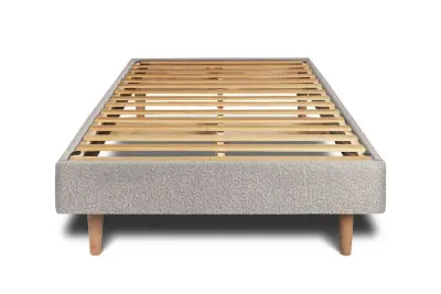 Vzmetni boksi z letvami 90x190 cm -  Blago Oblazinjena kodrasti učinek - Sestavljanje