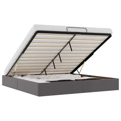 vidaXL Otomanski posteljni okvir brez vzmetnice siv 180x200 cm