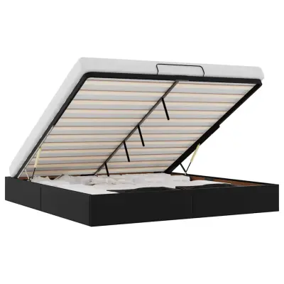 vidaXL Otomanski posteljni okvir brez vzmetnice črn 200x200 cm