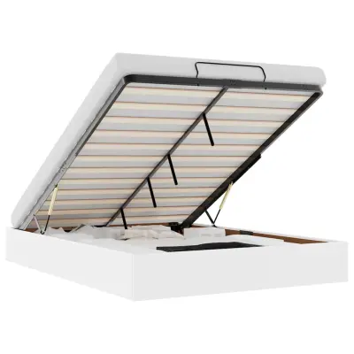 vidaXL Otomanski posteljni okvir brez vzmetnice bel 140x190 cm