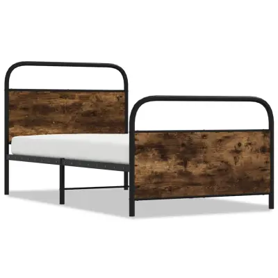 vidaXL Posteljni okvir brez vzmetnice 100x200 cm dim. hrast inž. les
