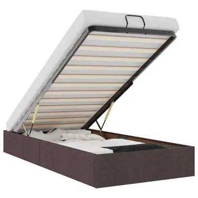 vidaXL Otomanski posteljni okvir brez vzmetnice rjav 80x200 cm blago