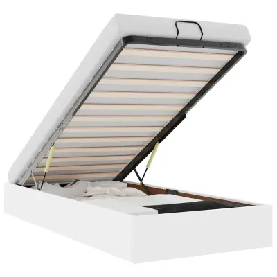 vidaXL Otomanski posteljni okvir brez vzmetnice bel 90x190 cm