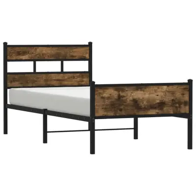 vidaXL Posteljni okvir brez vzmetnice hrast 80x200 cm inženirski les