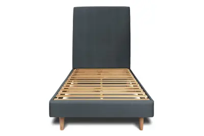 90x190 cm postelja z oblazinjenim vzglavjem - Žametna blago