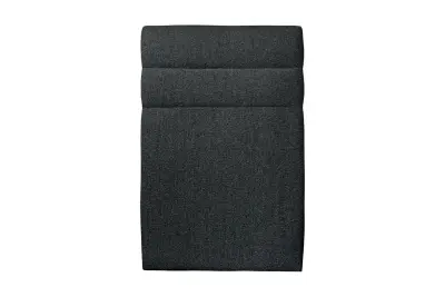 Naglavna deska 90 cm Črte - Črna  Blago Oblazinjena kodrasti učinek