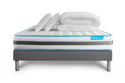 Celoten paket za posteljo - Vzmetnica 180x200 cm + Vzmetni boksi z letvami (komplet) + 2 vzglavnika + Prevleka - BodyFlex