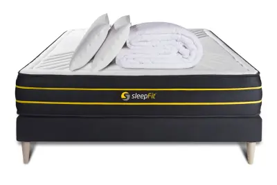 Celoten paket za posteljo - Vzmetnica 180x200 cm + Vzmetni boksi z letvami (komplet) + 2 vzglavnika + odeja - Ultra