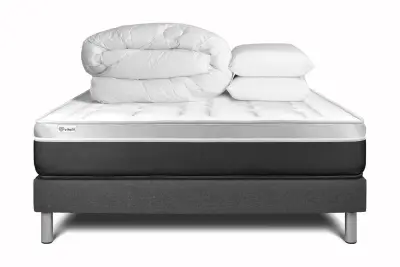 Kompletni paket za posteljo - Vzmetnica 140x190 cm + Vzmetni boksi z letvami (v kompletu) + 2 vzglavnika + Prevleka - Vital Soft