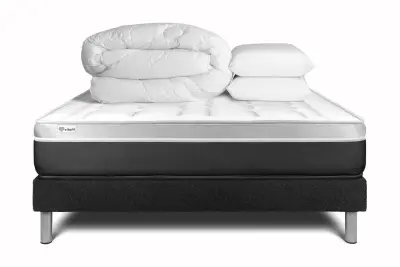 Kompletni paket za posteljo - Vzmetnica 140x190 cm + Vzmetni boksi z letvami (v kompletu) + 2 vzglavnika + Prevleka - Vital Soft