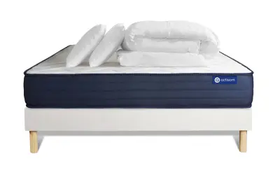 Celoten paket za posteljo - Vzmetnica 180x200 cm + vzmetnica z letvami (komplet) + 2 vzglavnika + odeja - Actilatex Life