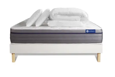 Celoten paket za posteljo - Vzmetnica 160x200 cm + vzmetnica z letvami (komplet) + 2 vzglavnika + odeja - Actilatex Zen