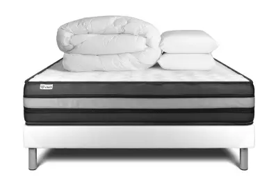 Celoten paket za posteljo - Vzmetnica 180x200 cm + vzmetnica z letvami (komplet) + 2 vzglavnika + odeja - Vital Power Zen