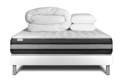 Kompletni paket za posteljo - Vzmetnica 180x200 cm + vzmetnica z letvami (v kompletu) + 2 vzglavnika + odeja - Vitalspring Zen