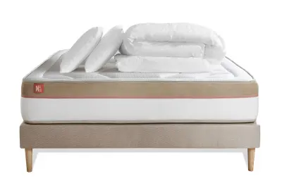 Celoten paket za posteljo - Vzmetnica 180x200 cm + vzmetnica z letvami (komplet) + 2 vzglavnika + odeja - Le Cosy