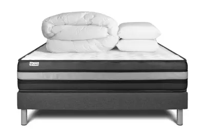 Celoten paket za posteljo - Vzmetnica 180x200 cm + vzmetnica z letvami (komplet) + 2 vzglavnika + odeja - Vital Power Zen