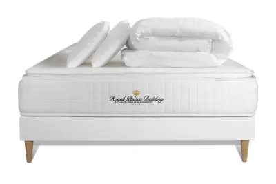 Kompletni paket za posteljo - Vzmetnica 140x190 cm + Vzmetni okvir z letvami (komplet) + 2 vzglavnika + Prevleka - George V
